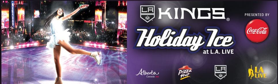 LA-Live LA Kings Holiday Ice show skater.